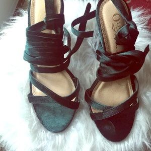 Trendy lace up heels